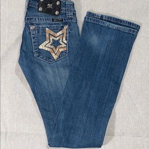Miss Me Embellished Cowhide Stars Bootcut Jeans